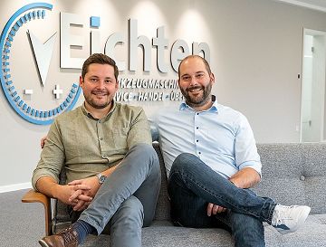 Foto (J. Hank): Dirk und Lars Eichten - Geschäftsführung der Eichten Werkzeugmaschinen GmbH